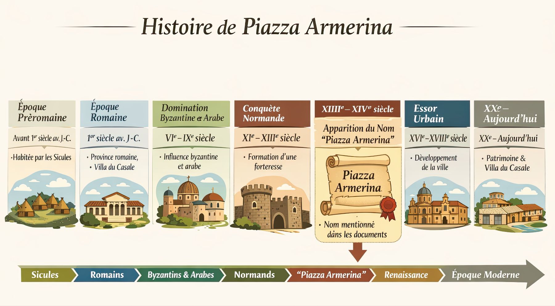 Frise Chronologique Piazza Armerina