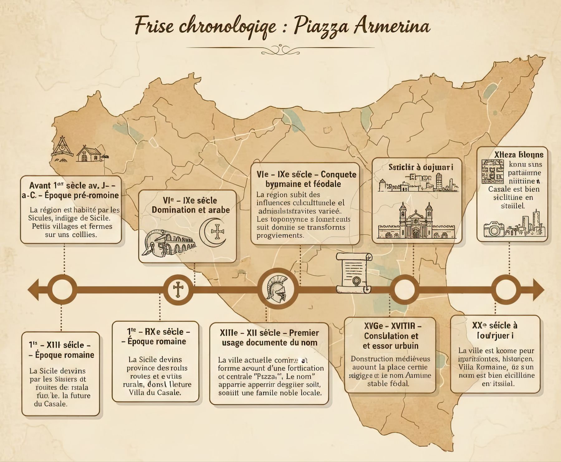 Frise Chronologique Piazza Armerina Bas de Page