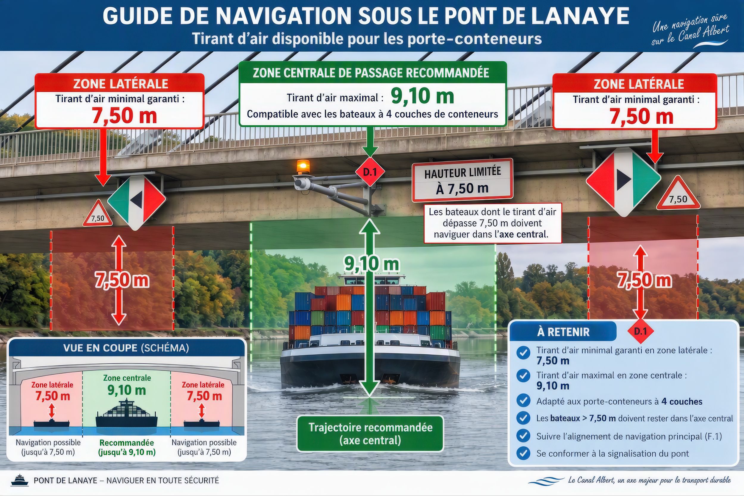 Signalisation du pont de Lanaye